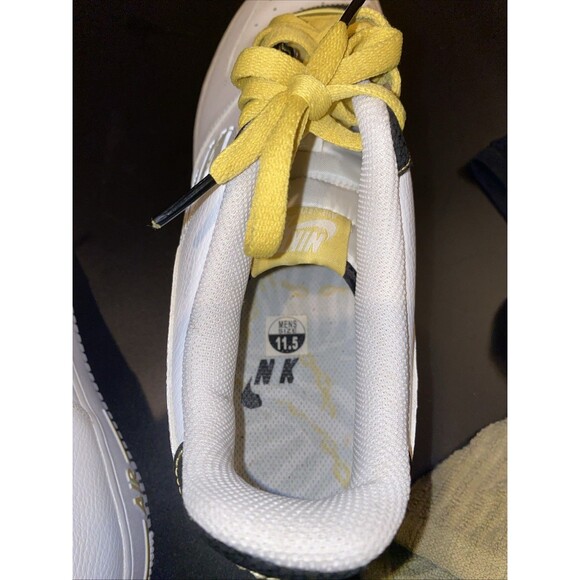 Nike Air Force Low Yellow Black White Mens Size 11.5 - Picture 7 of 8